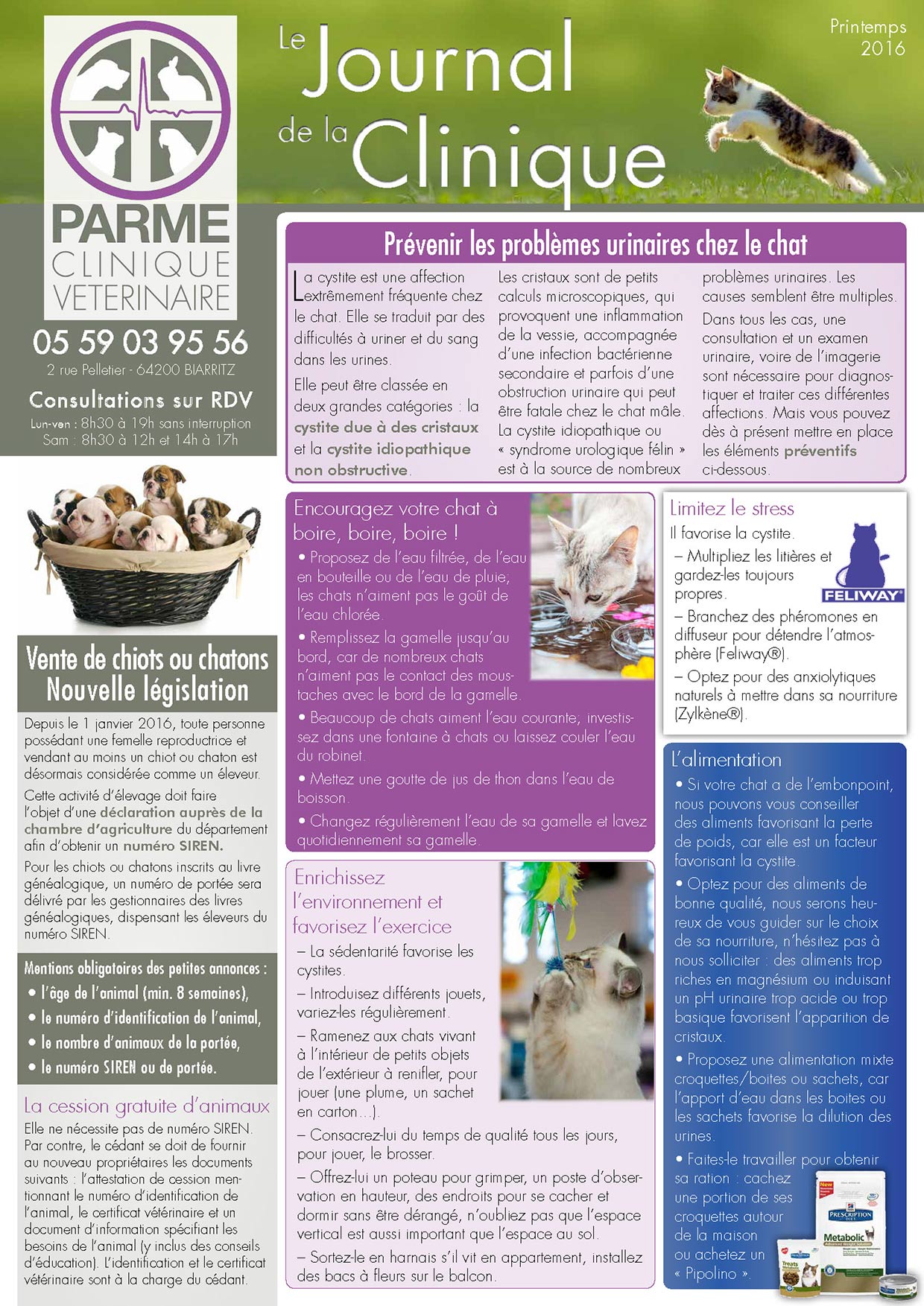 Journal de la Clinique - Printemps 2016 page 1