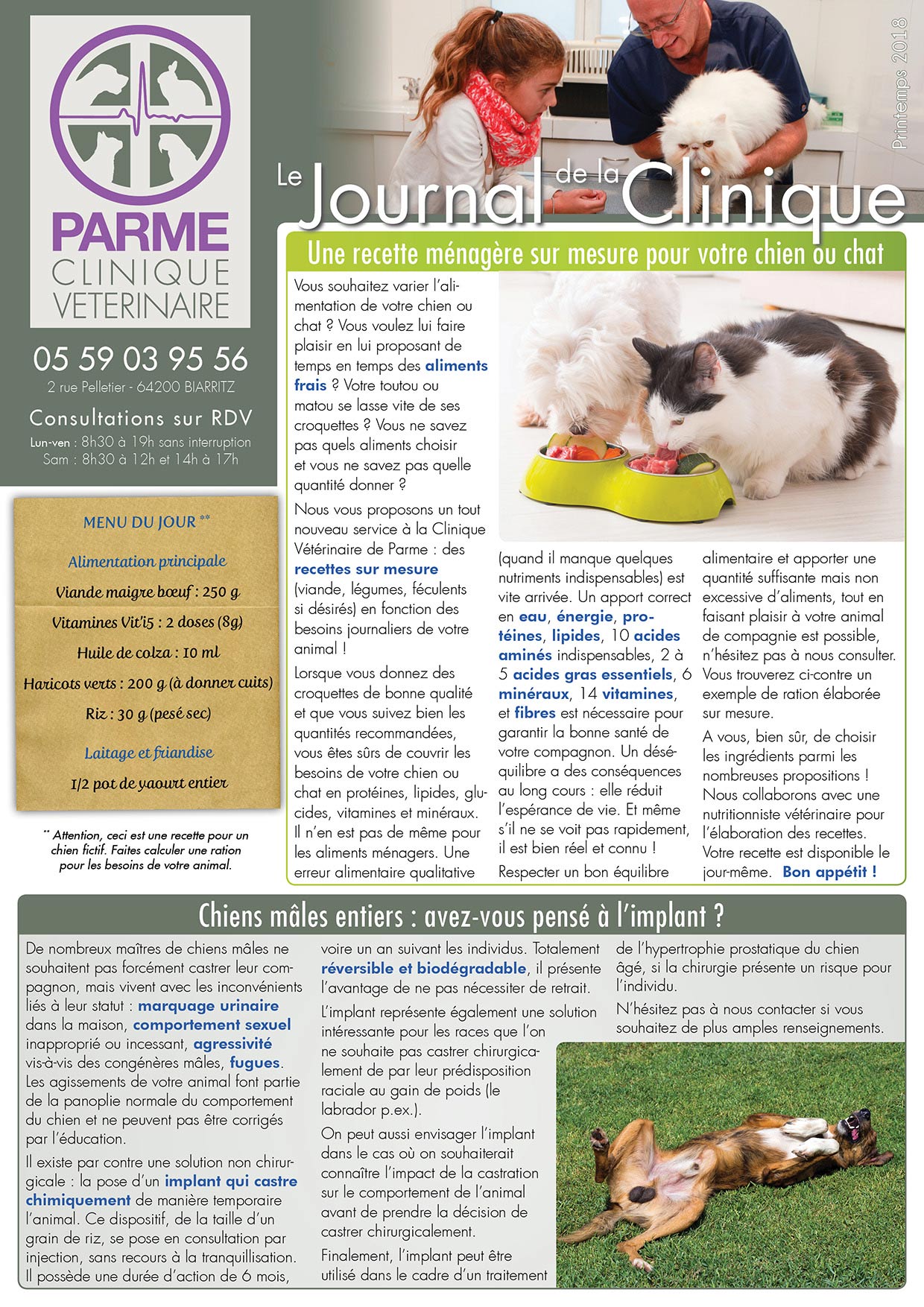 Journal de la Clinique - Printemps 2018 page 1