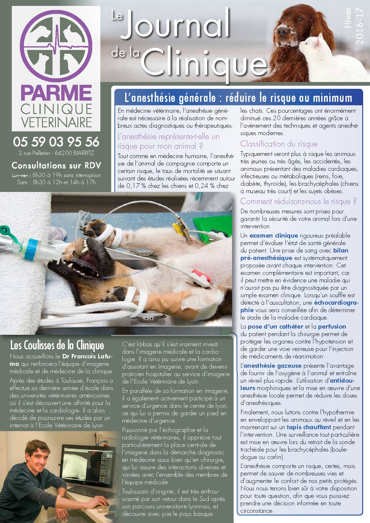 Journal de la Clinique - Hiver 2016-17 page 1