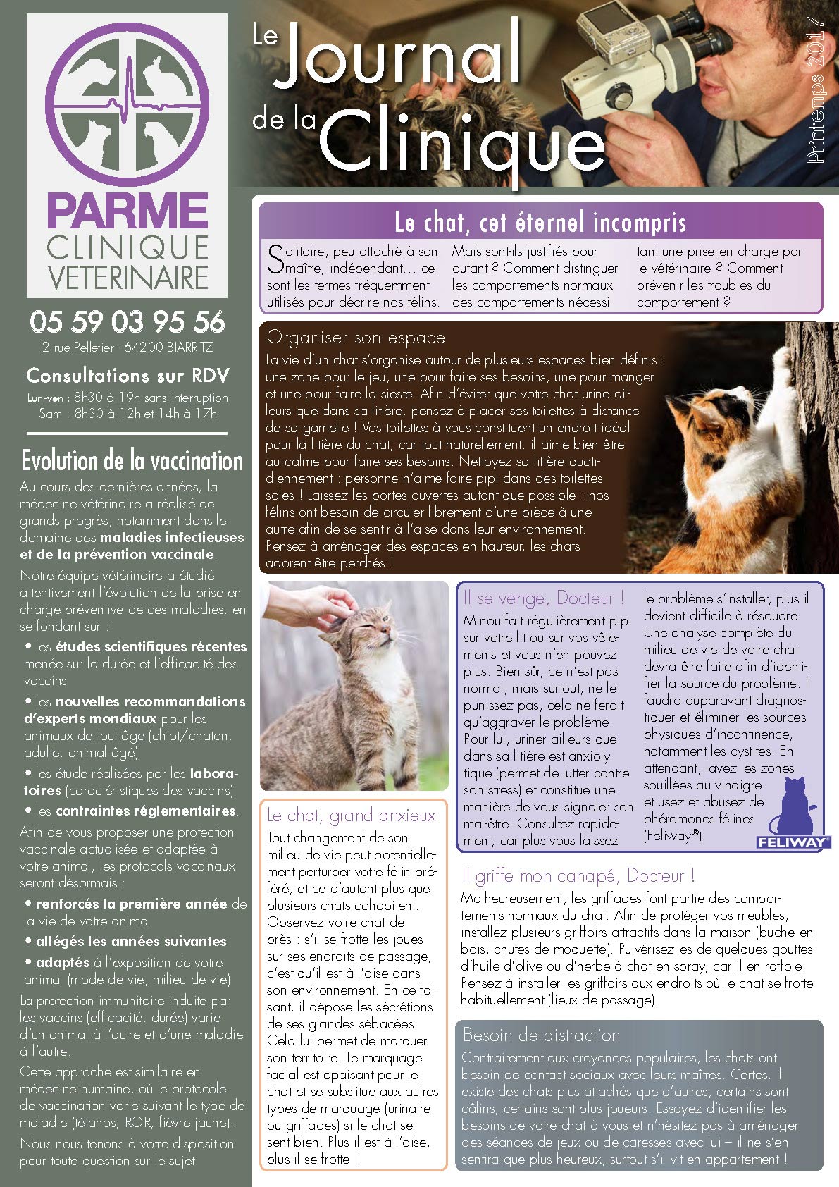 Journal de la Clinique - Printemps 2017 page 1