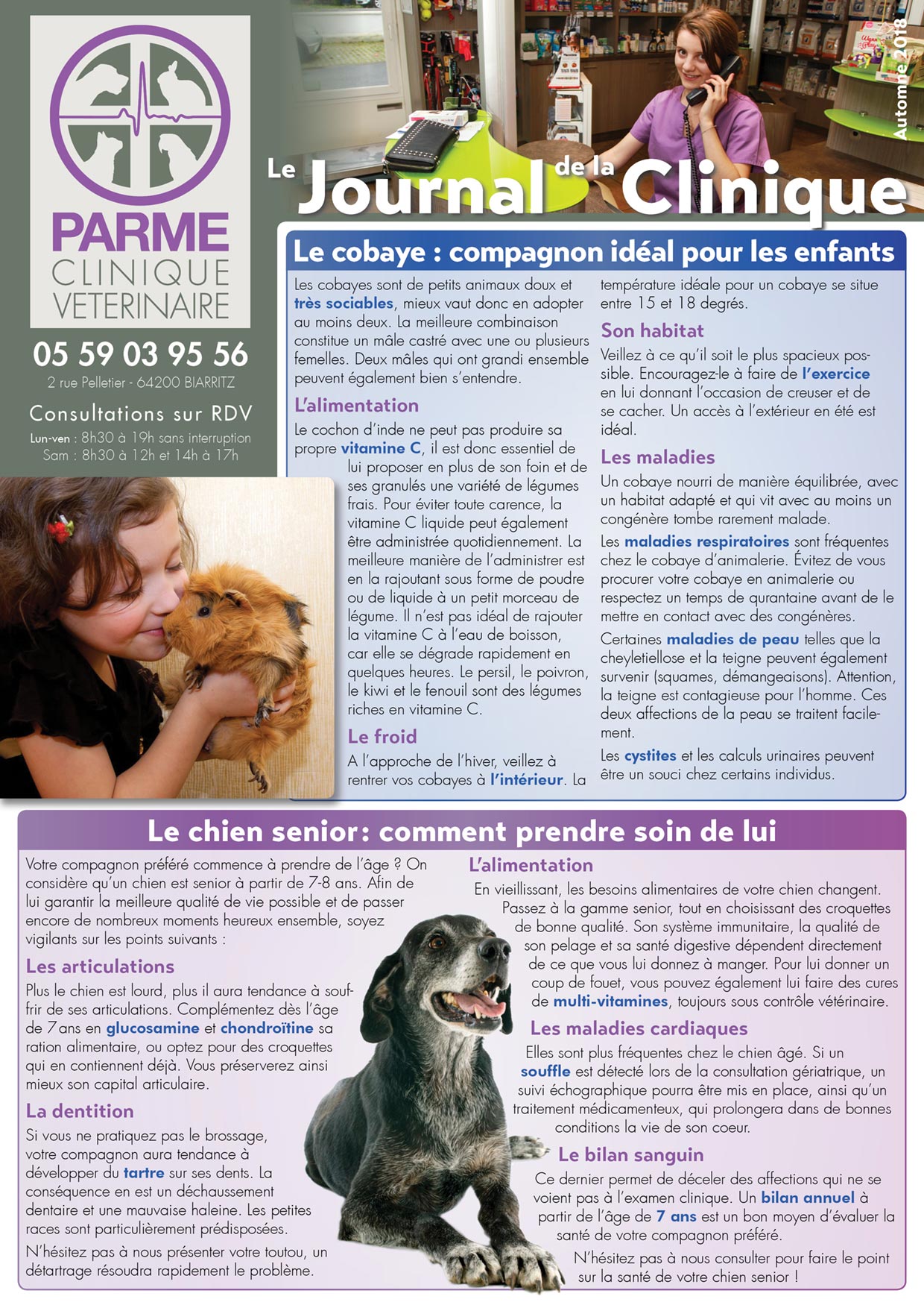 Journal de la Clinique - Automne 2018 page 1